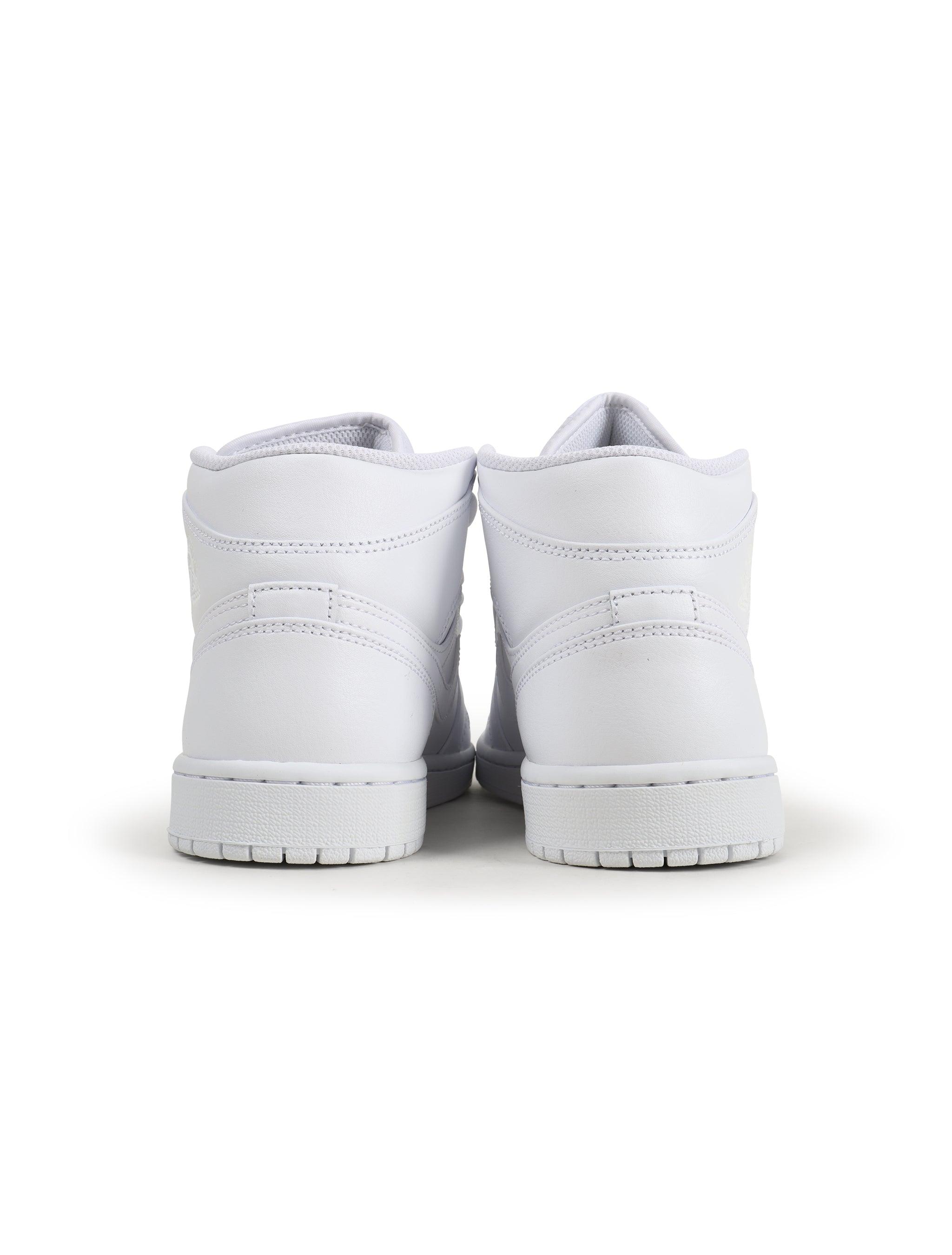 Air Jordan Mens 1 Mid - Triple White