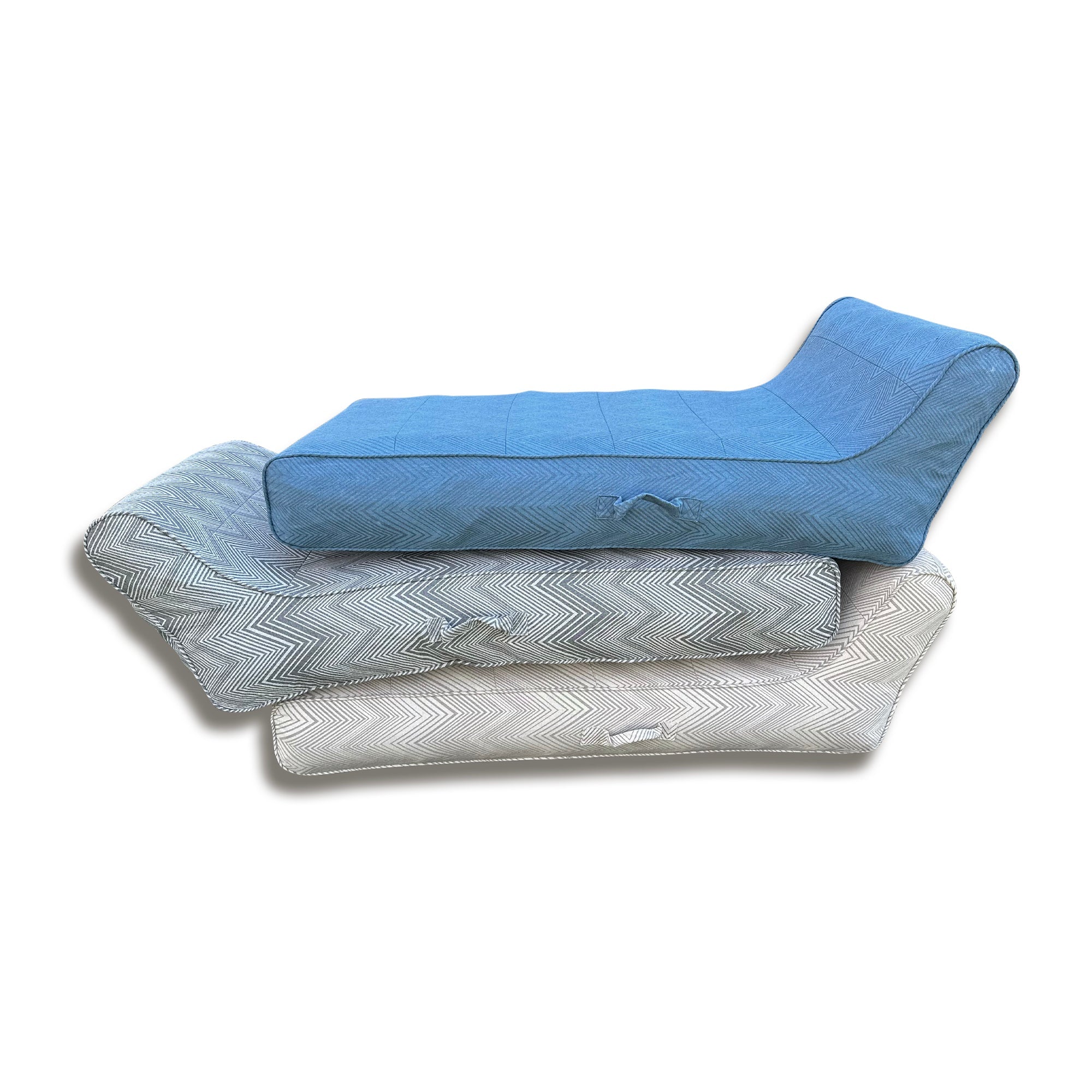 Luxe Linen-Like Inflatable Pool Lounge-Oyster Zag