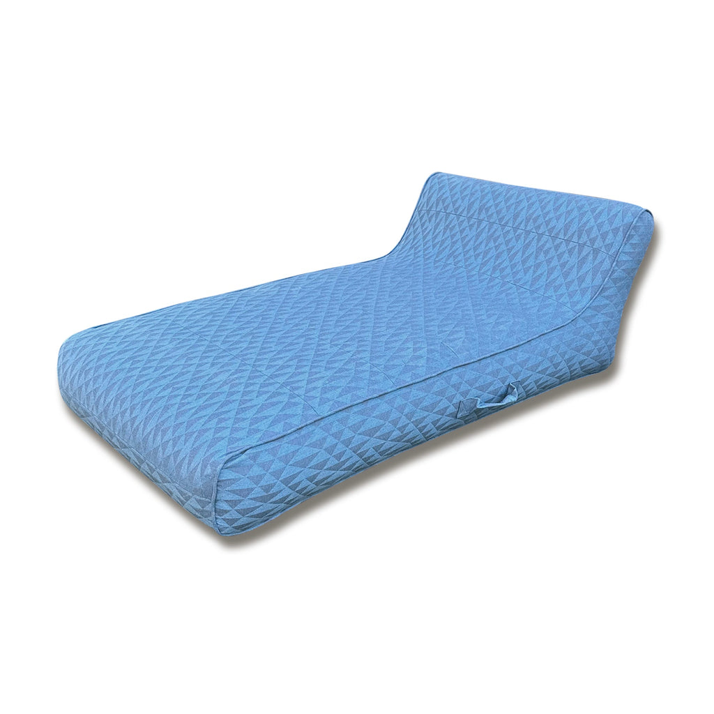 Luxe Linen-Like Inflatable Pool Lounge-Marine Abstract