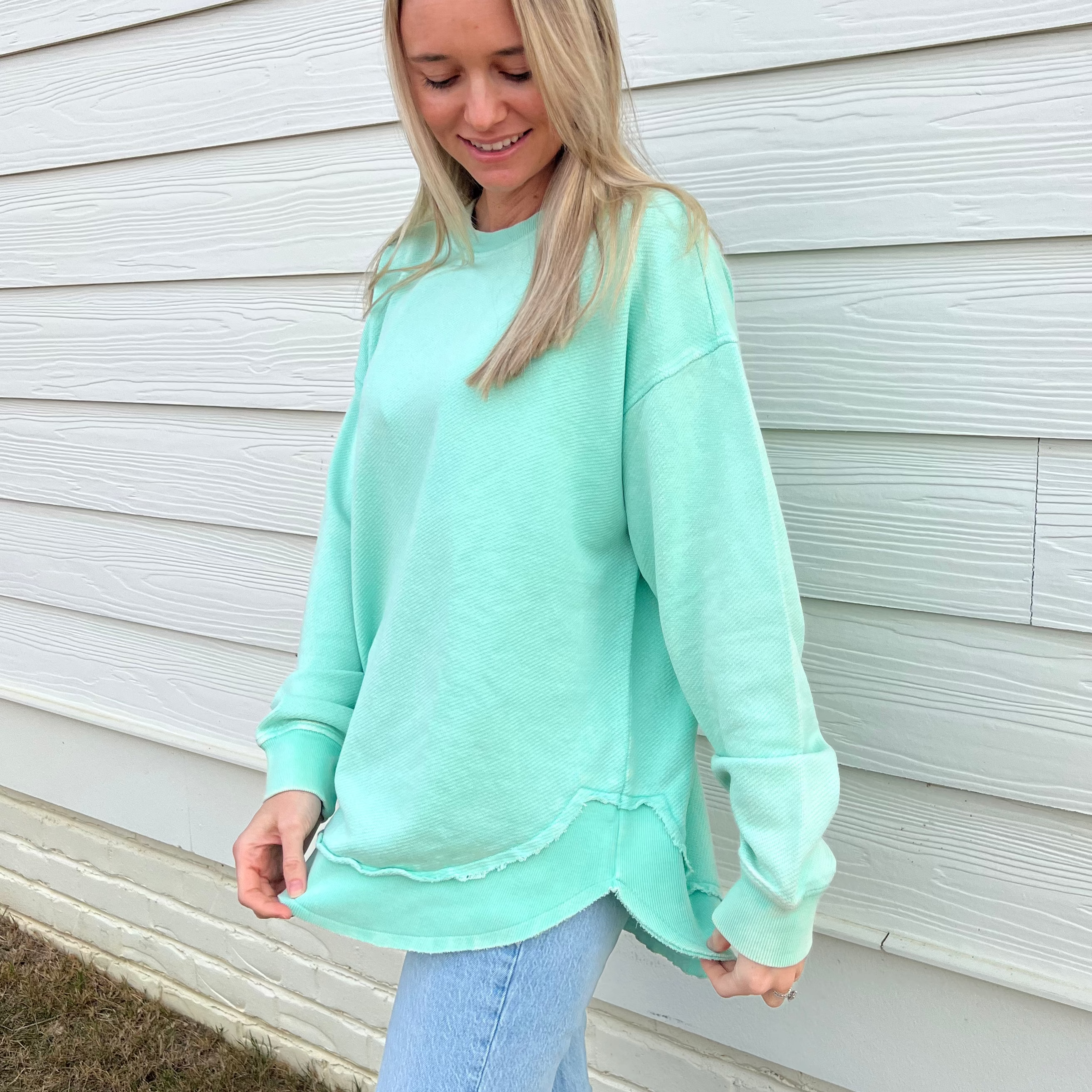 Beach Glass Oversized Terry Poncho