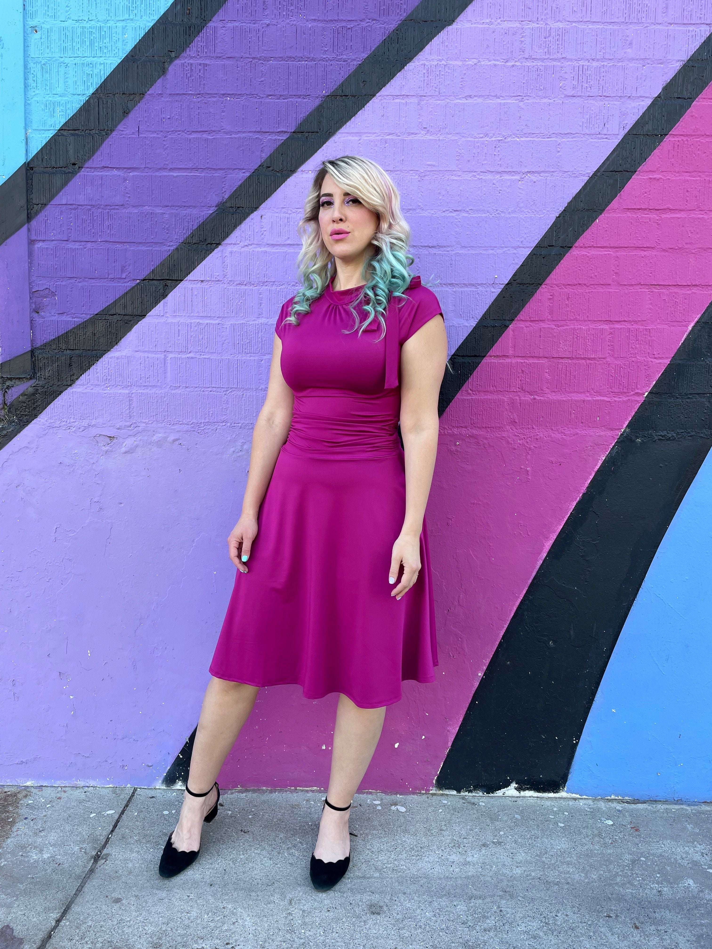 Bombshell Dress in Magenta - 2X only