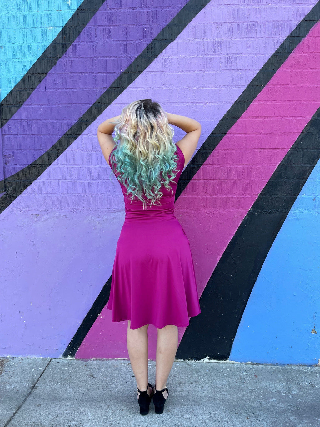 Bombshell Dress in Magenta - 2X only