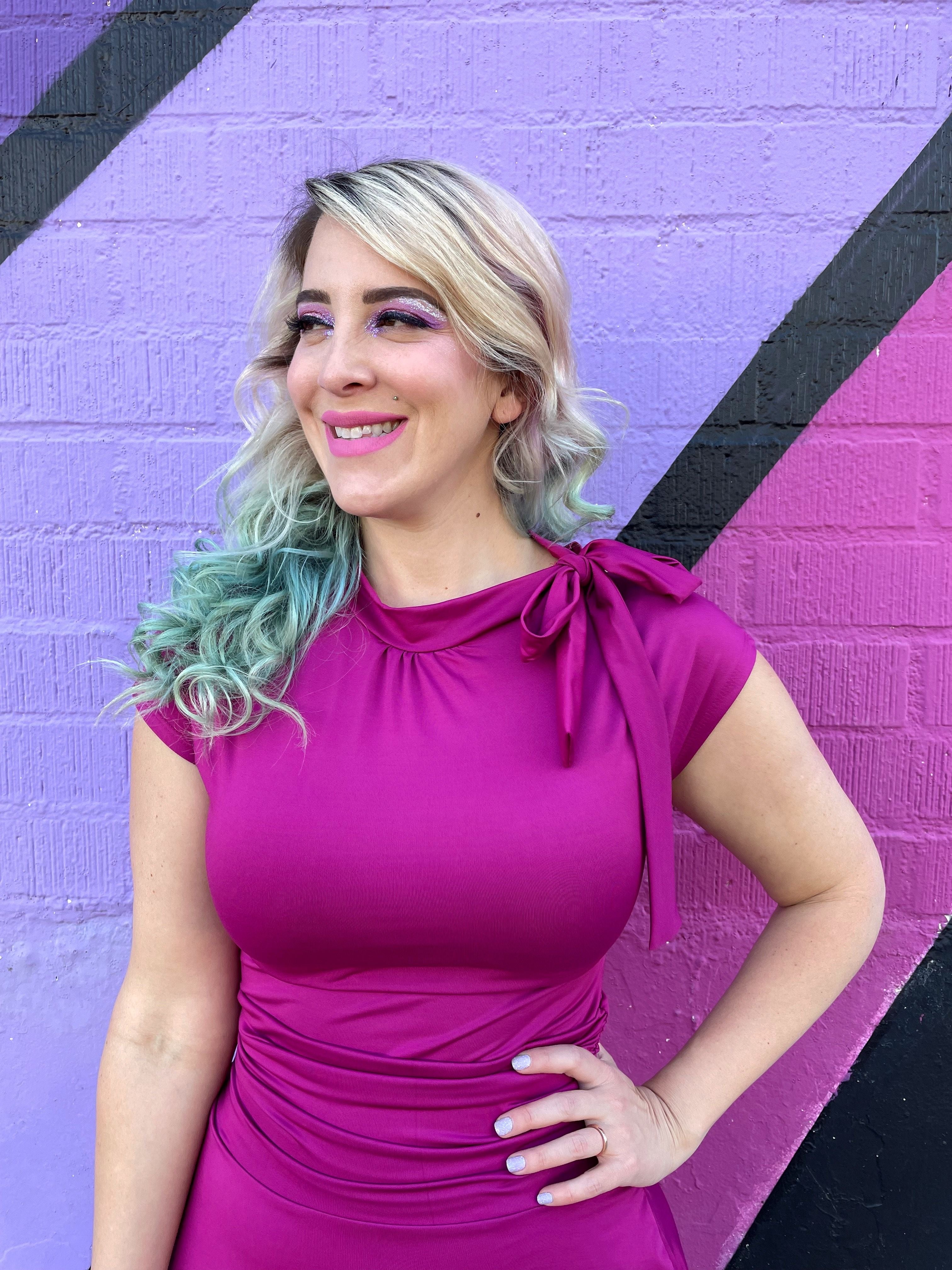 Bombshell Dress in Magenta - 2X only