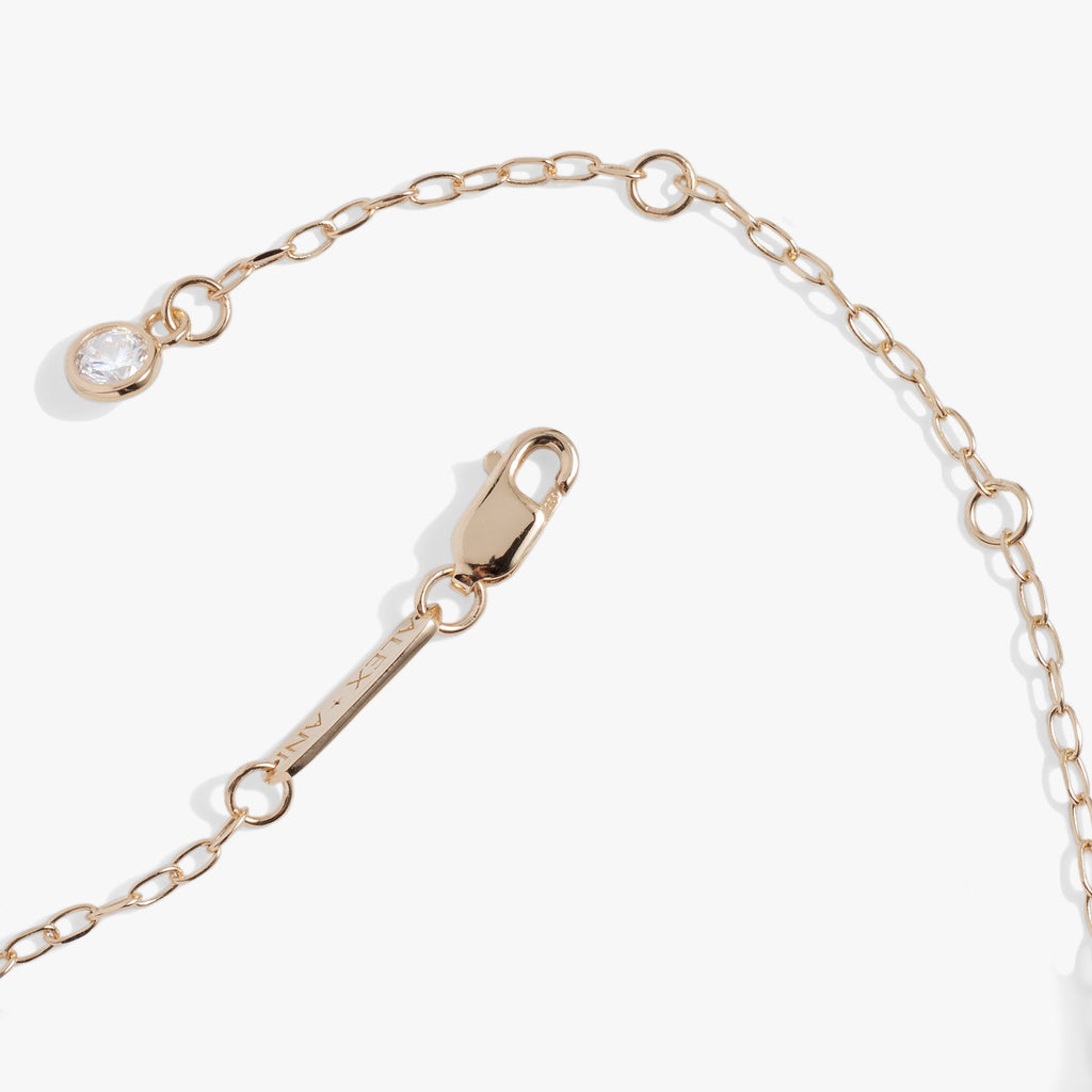 Initial N Precious Elongated Necklace