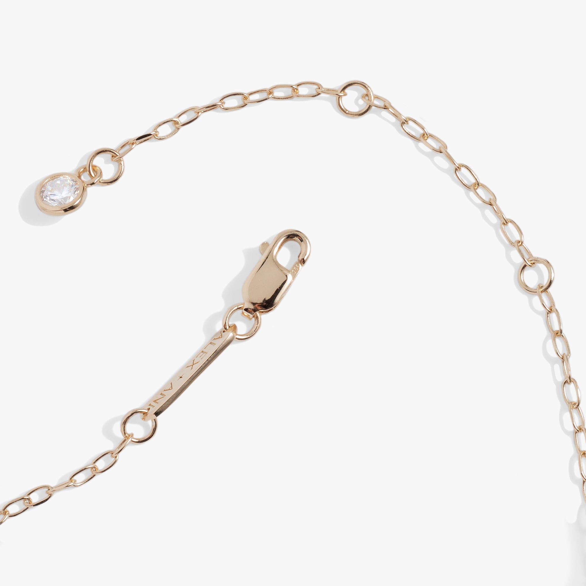 Initial E Precious Elongated Necklace