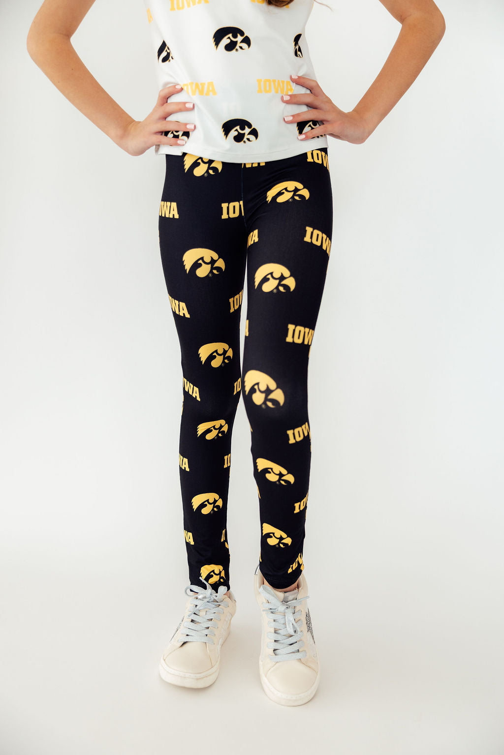 Iowa Black Tigerhawk Leggings