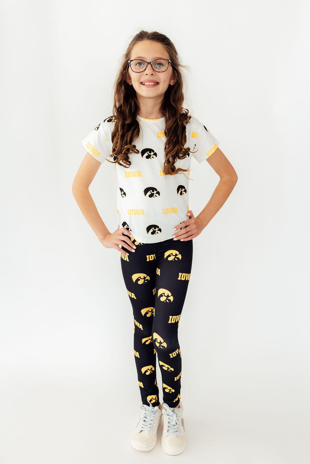 Iowa Black Tigerhawk Leggings