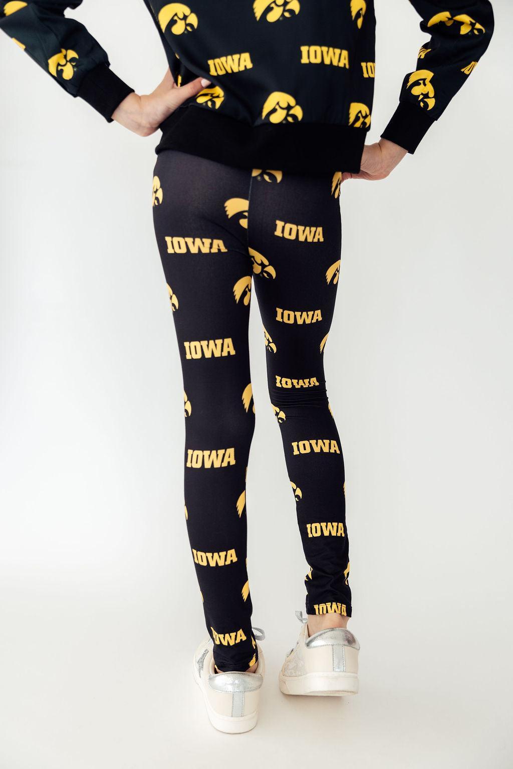 Iowa Black Tigerhawk Leggings