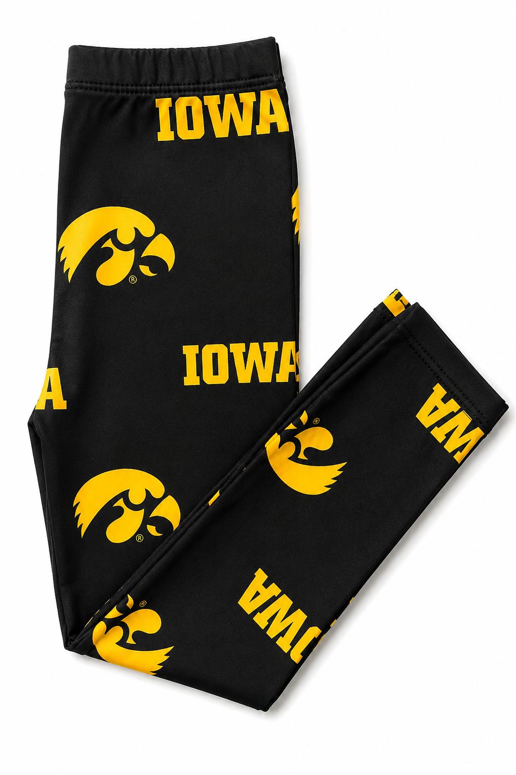 Iowa Black Tigerhawk Leggings