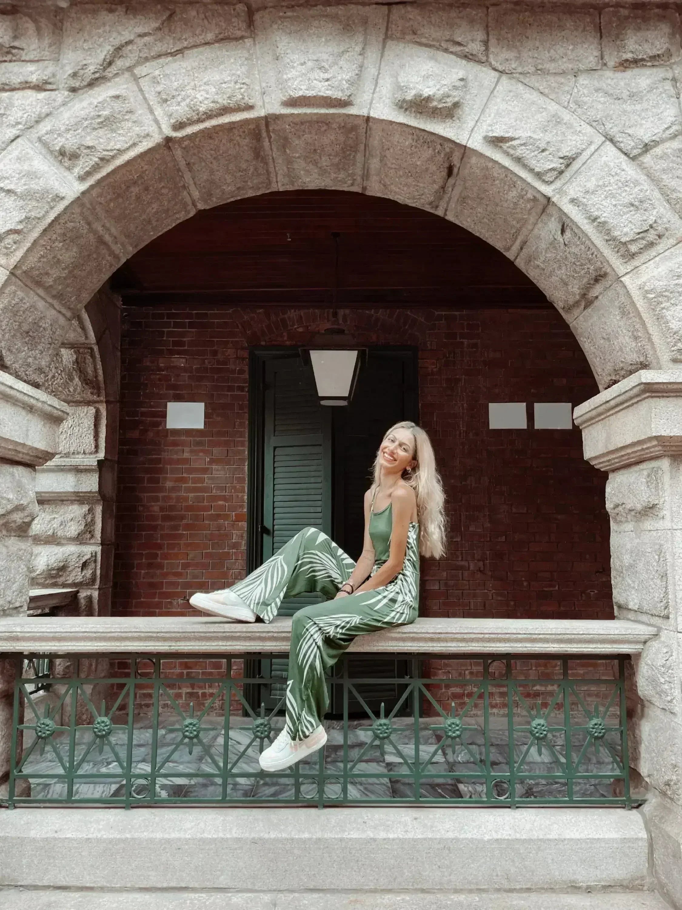 White Palm Leaf Jumpsuit - Breezy Spaghetti Strap Romper | Femstylo