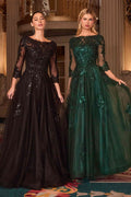 Ladivine J883 Mother of the Bride A-Line Ball Gown Long Sleeve