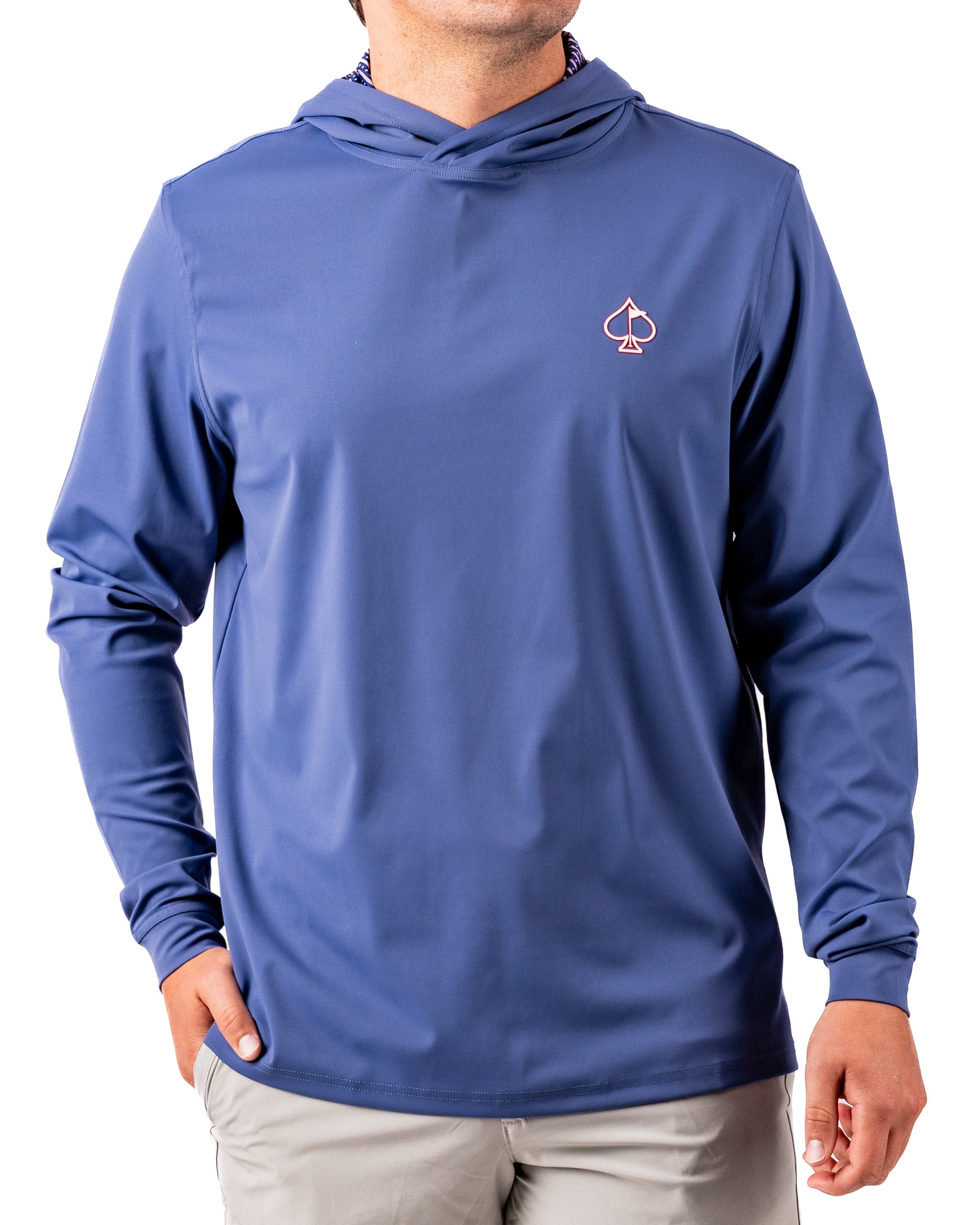 Performance Golf Hoodie - Wavy Stars and Stripes