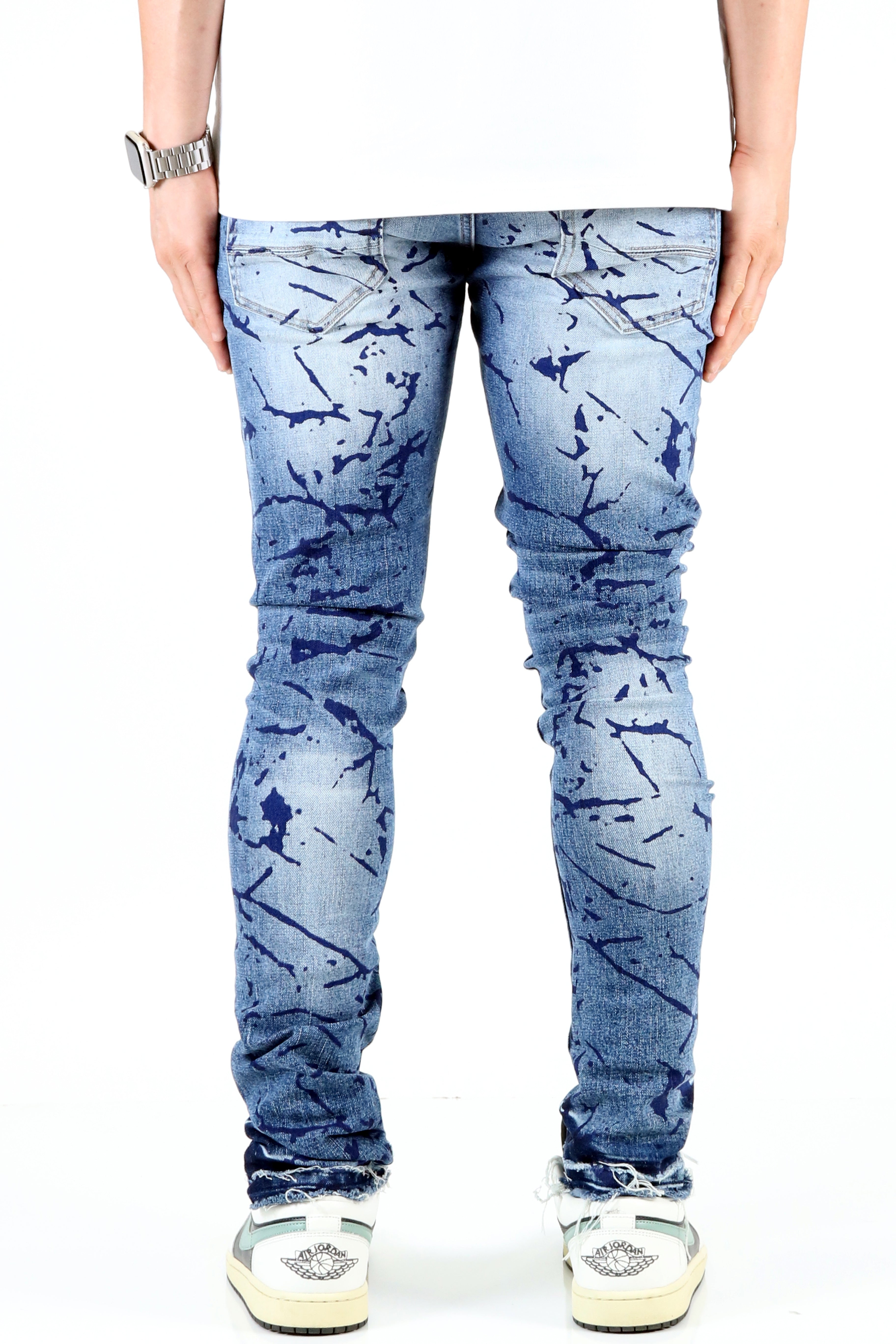 Vonzo Men's Premium Heavy Washed Skinny Denim Pants