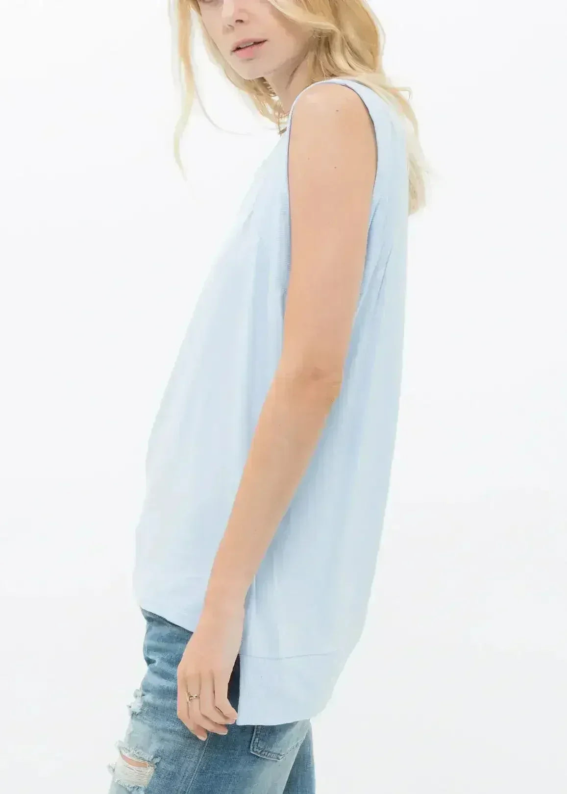 Women's Rib Contrast Muscle Tank Top