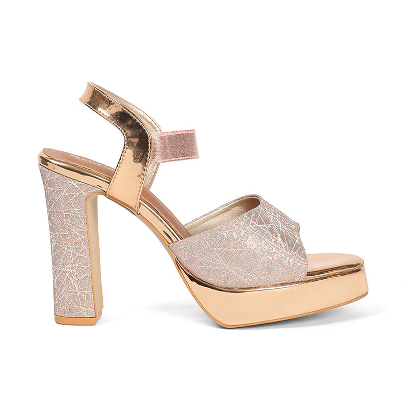Campbell - Rose Gold Block Heels