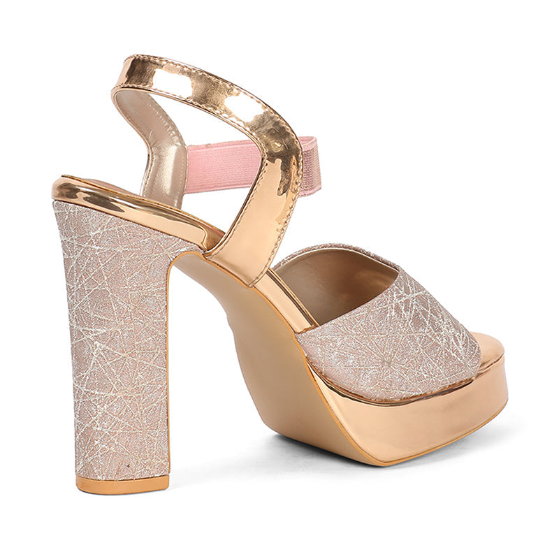 Campbell - Rose Gold Block Heels