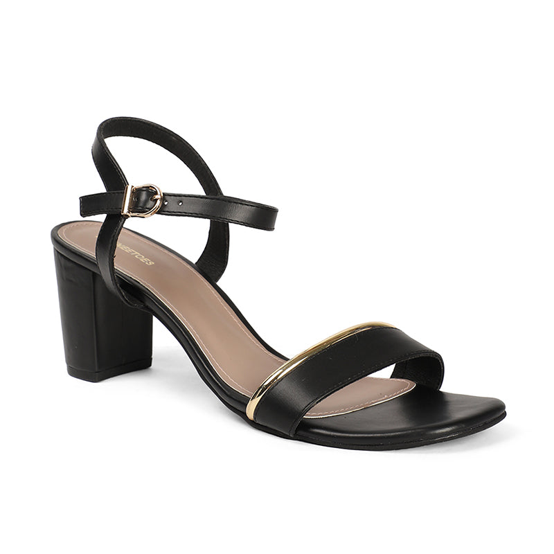 Mila - Black Block Heels