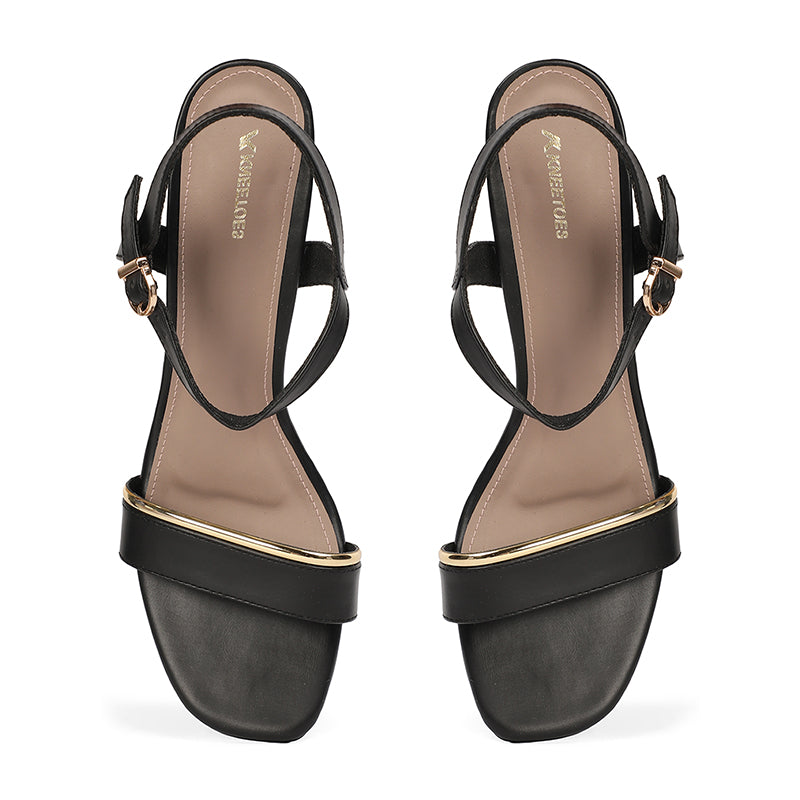 Mila - Black Block Heels