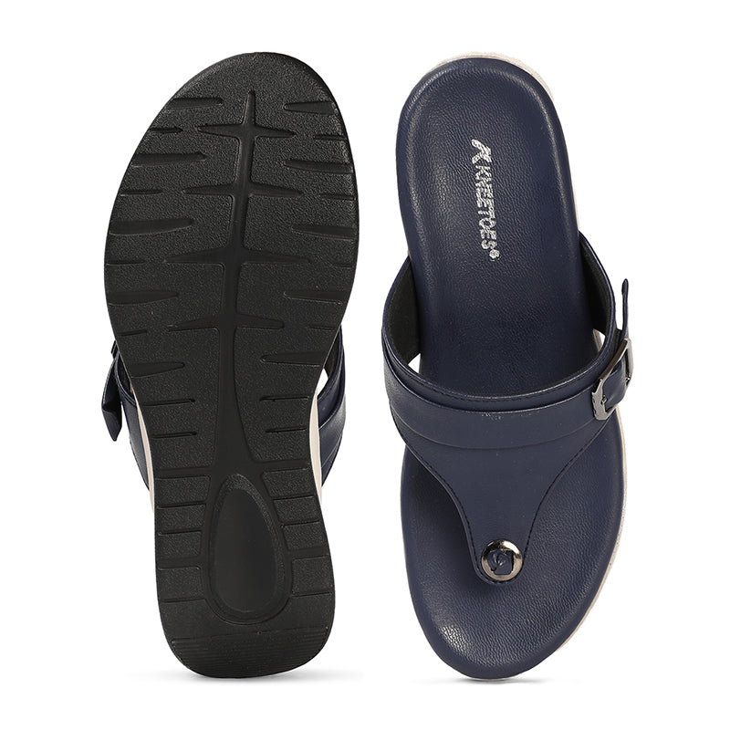 Briony - Blue Slip-Ons