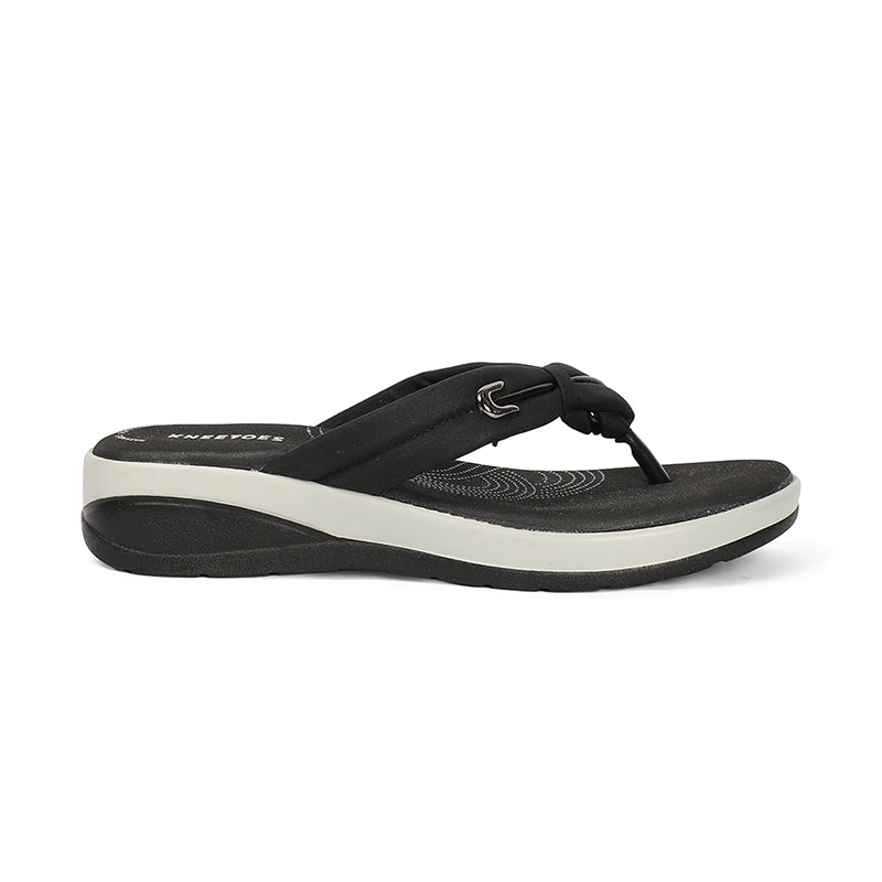 Sarya - Black Thong Wedges
