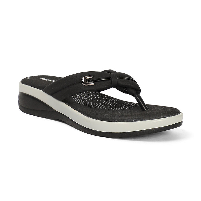 Sarya - Black Thong Wedges