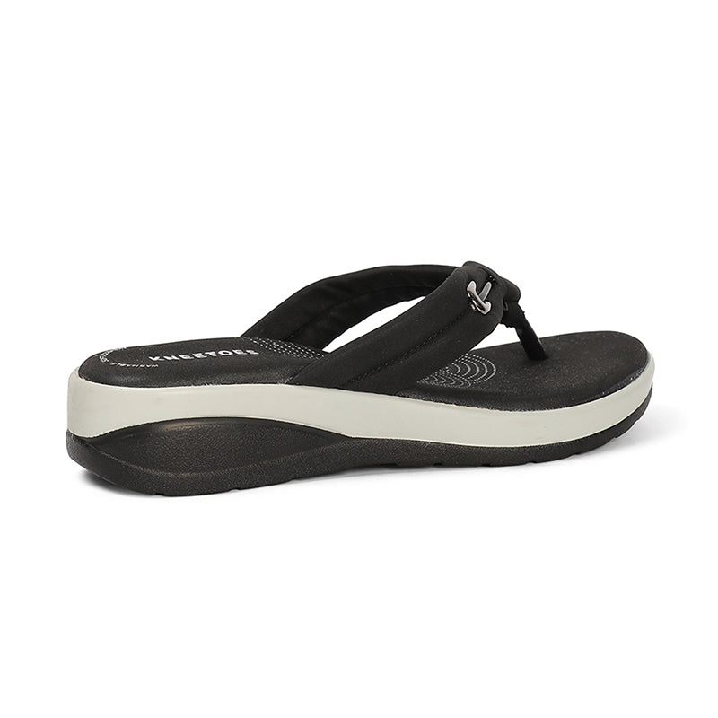 Sarya - Black Thong Wedges