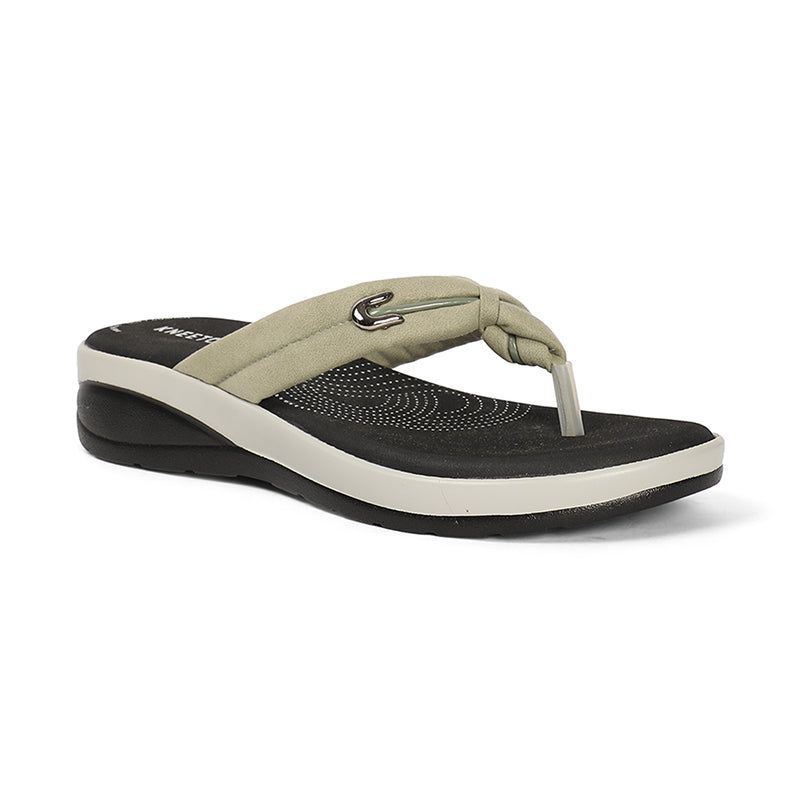 Sarya - Olive Thong Wedges