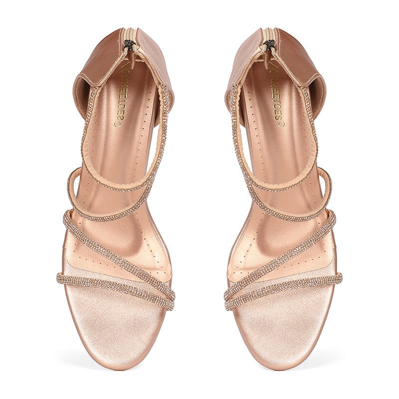 Lumina - Rose Gold Block Heels