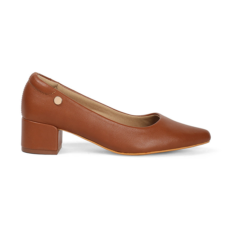 Maddie - Brown Block Heels