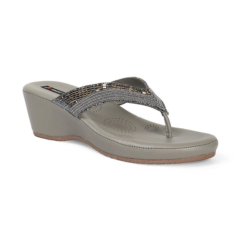 Bexley- Grey Thong Wedges