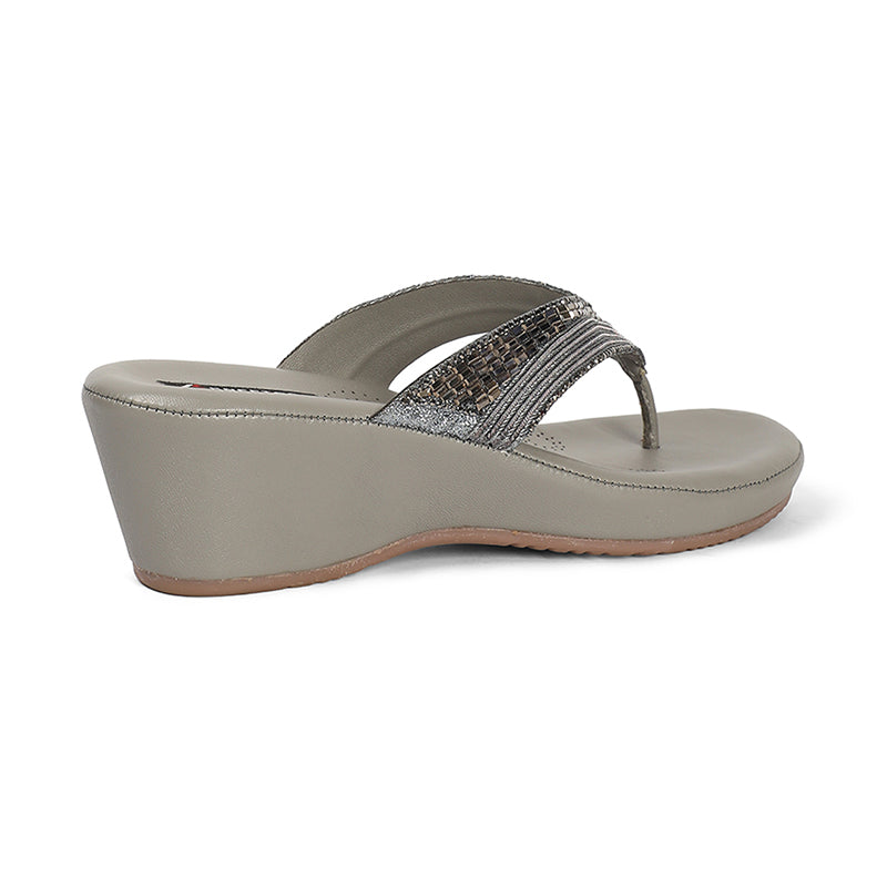 Bexley- Grey Thong Wedges