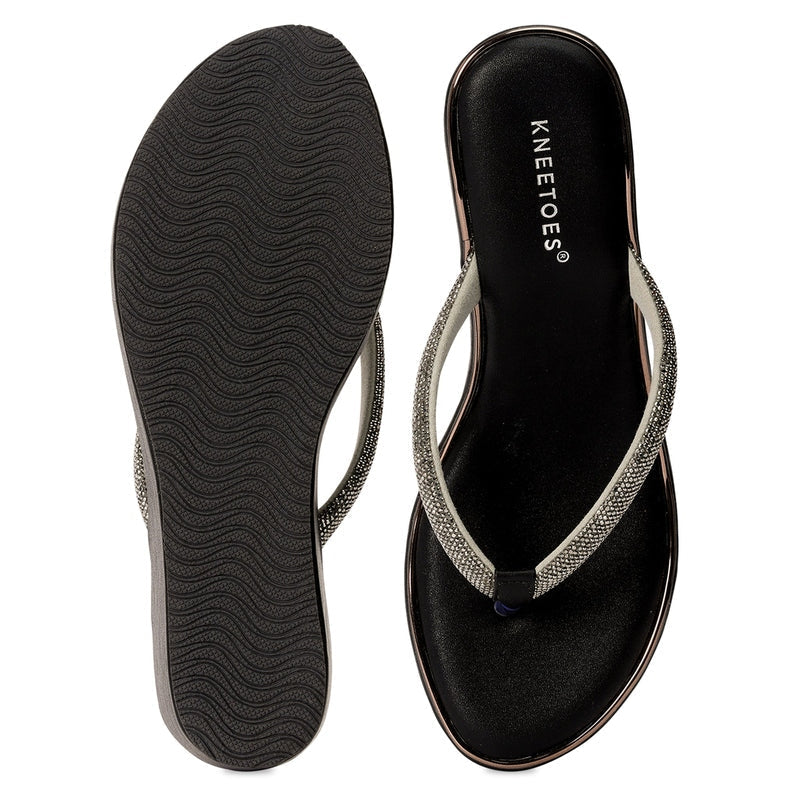 Ivanna – Black Thong Wedges