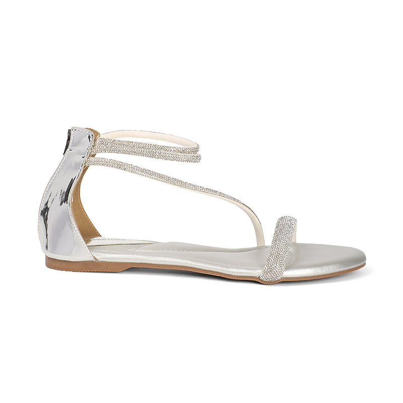 Solana- Silver Sandals