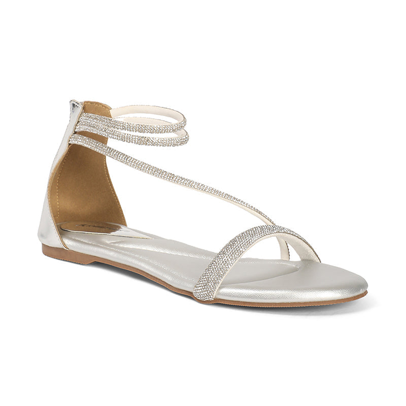 Solana- Silver Sandals