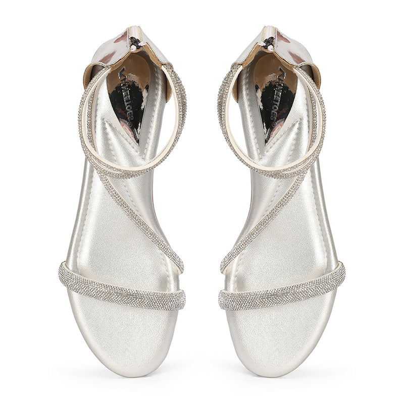 Solana- Silver Sandals