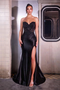 Ladivine KV1132 Strapless Fitted Sweetheart Neckline Evening Gown