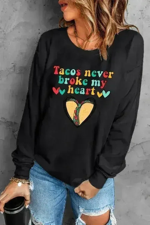 Letter Graphic Heart Sweatshirt