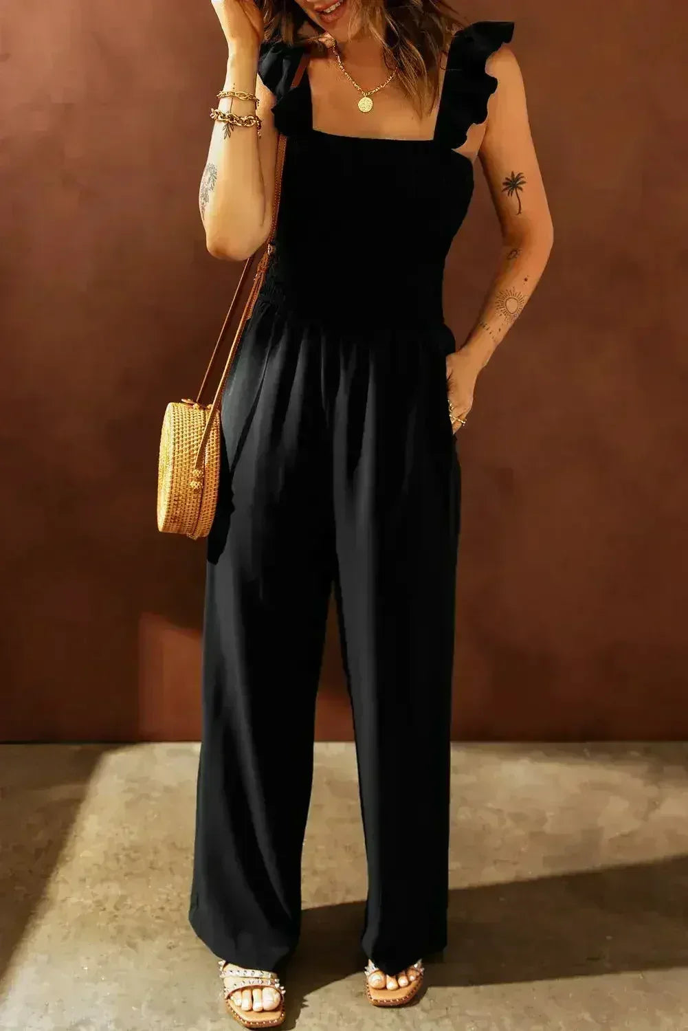 Classy Black Wide Leg Jumpsuit