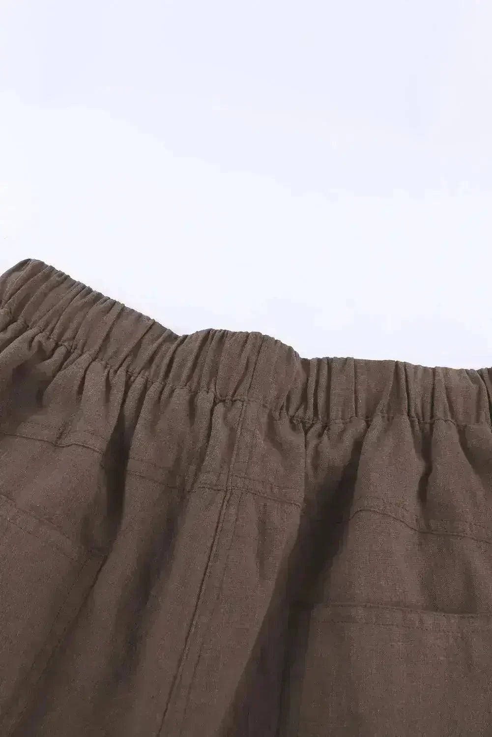 Women Casual Khaki Faylin Linen Shorts