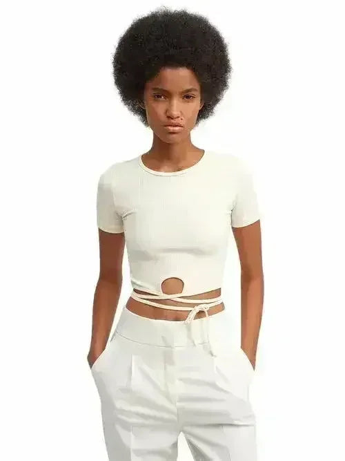 Lace Up Crop Top