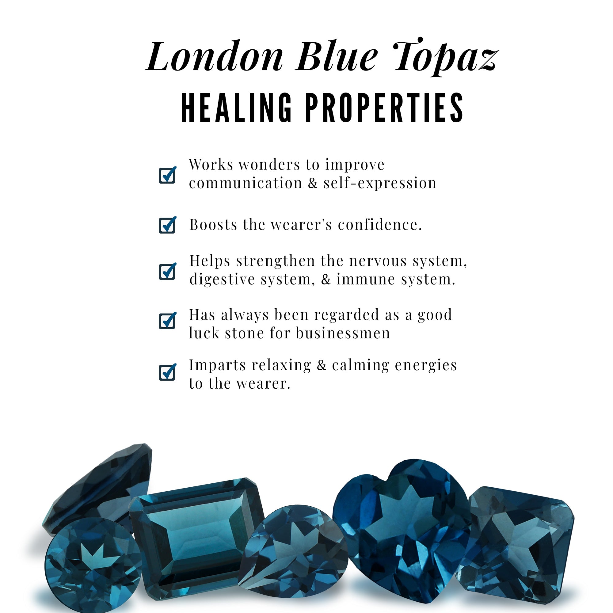 Real London Blue Topaz and Diamond Interlocking Circle Pendant