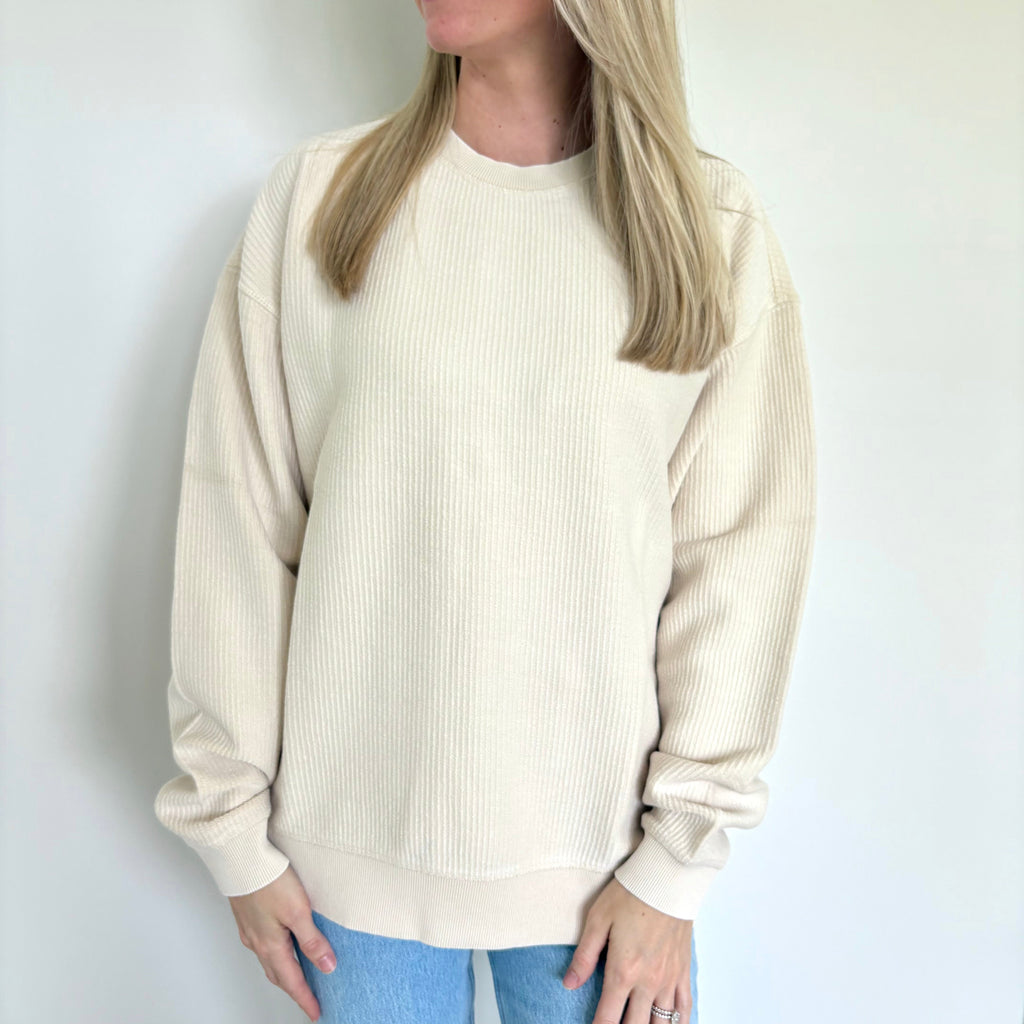 Moonbeam Oversized Corded Crew