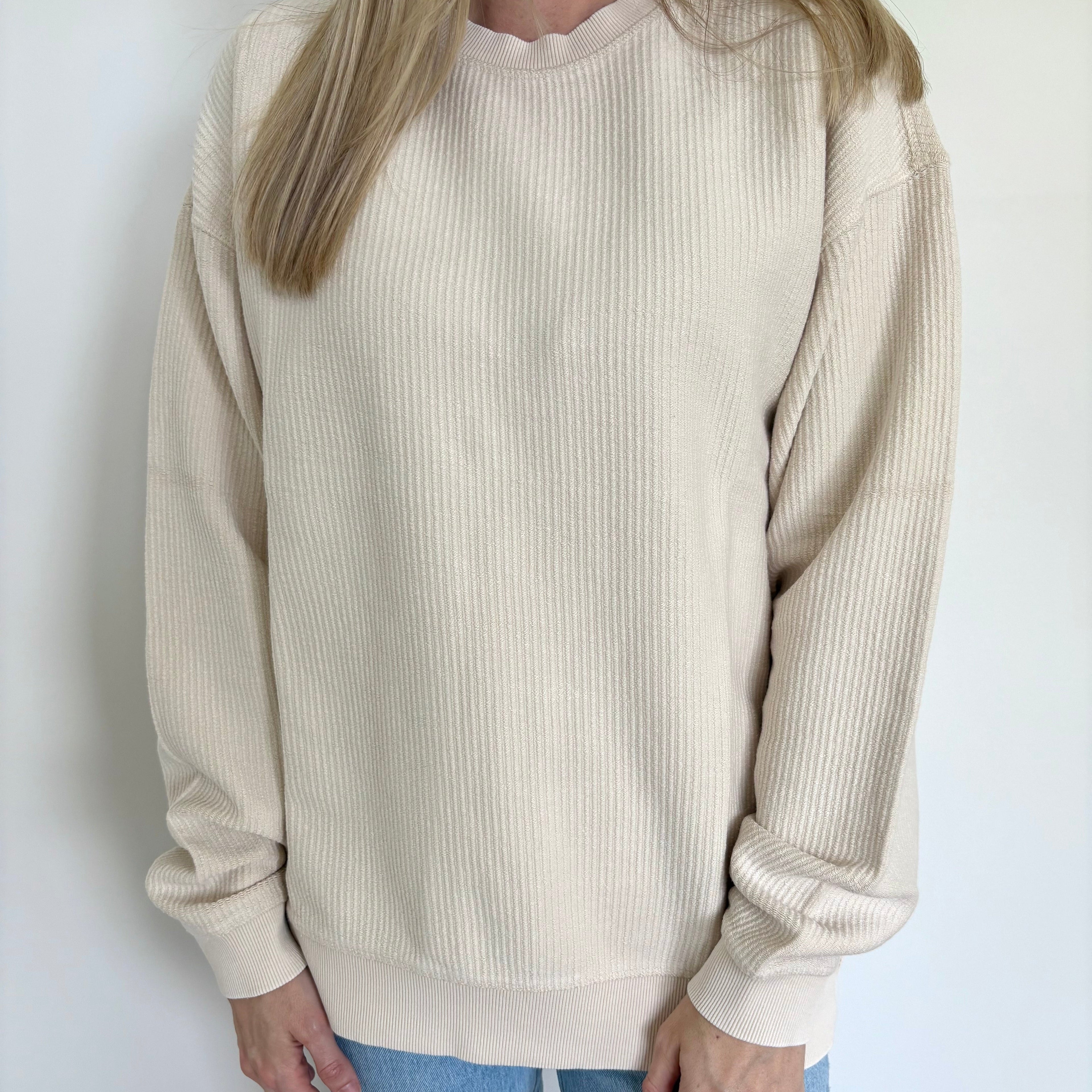 Moonbeam Oversized Corded Crew