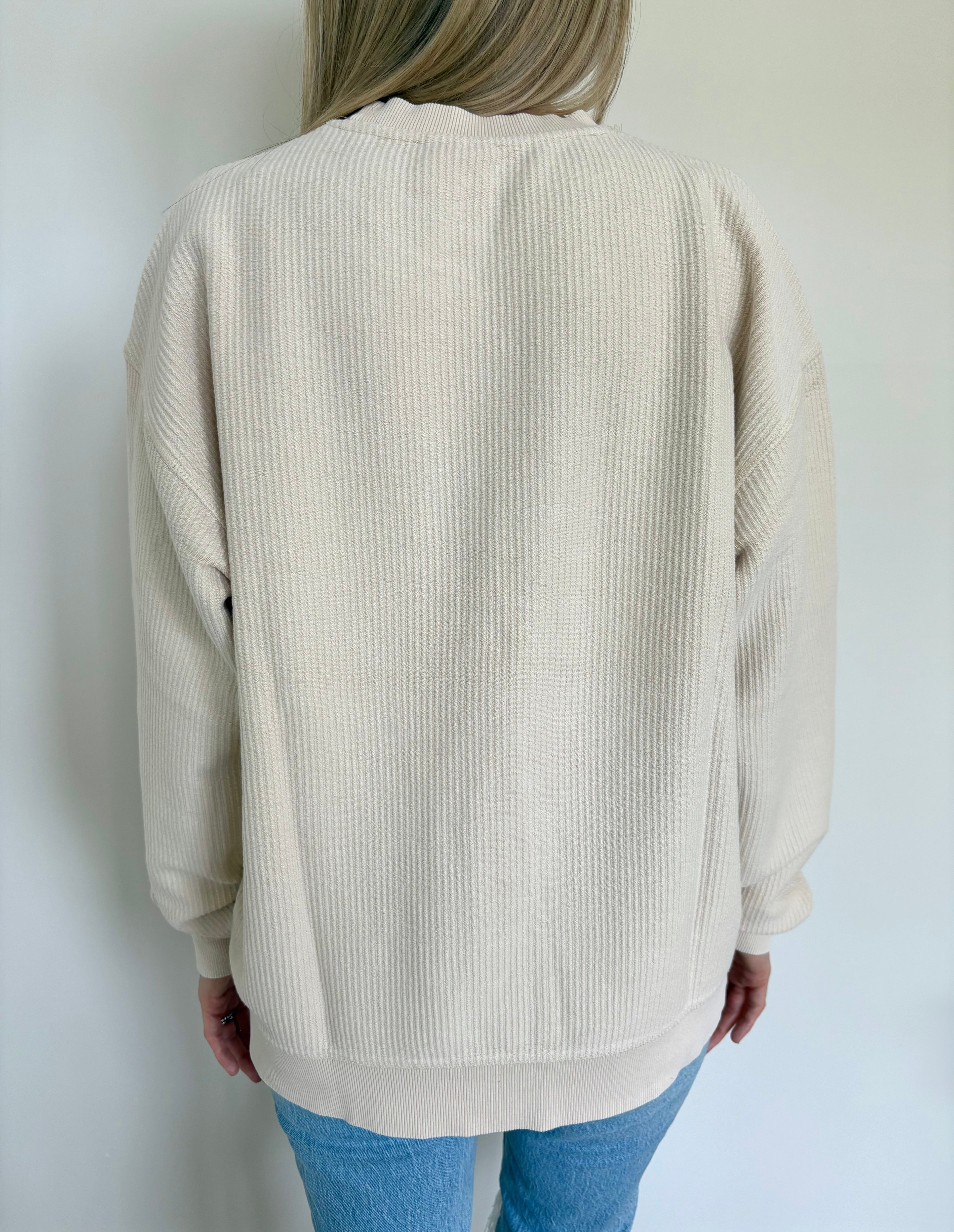 Moonbeam Oversized Corded Crew