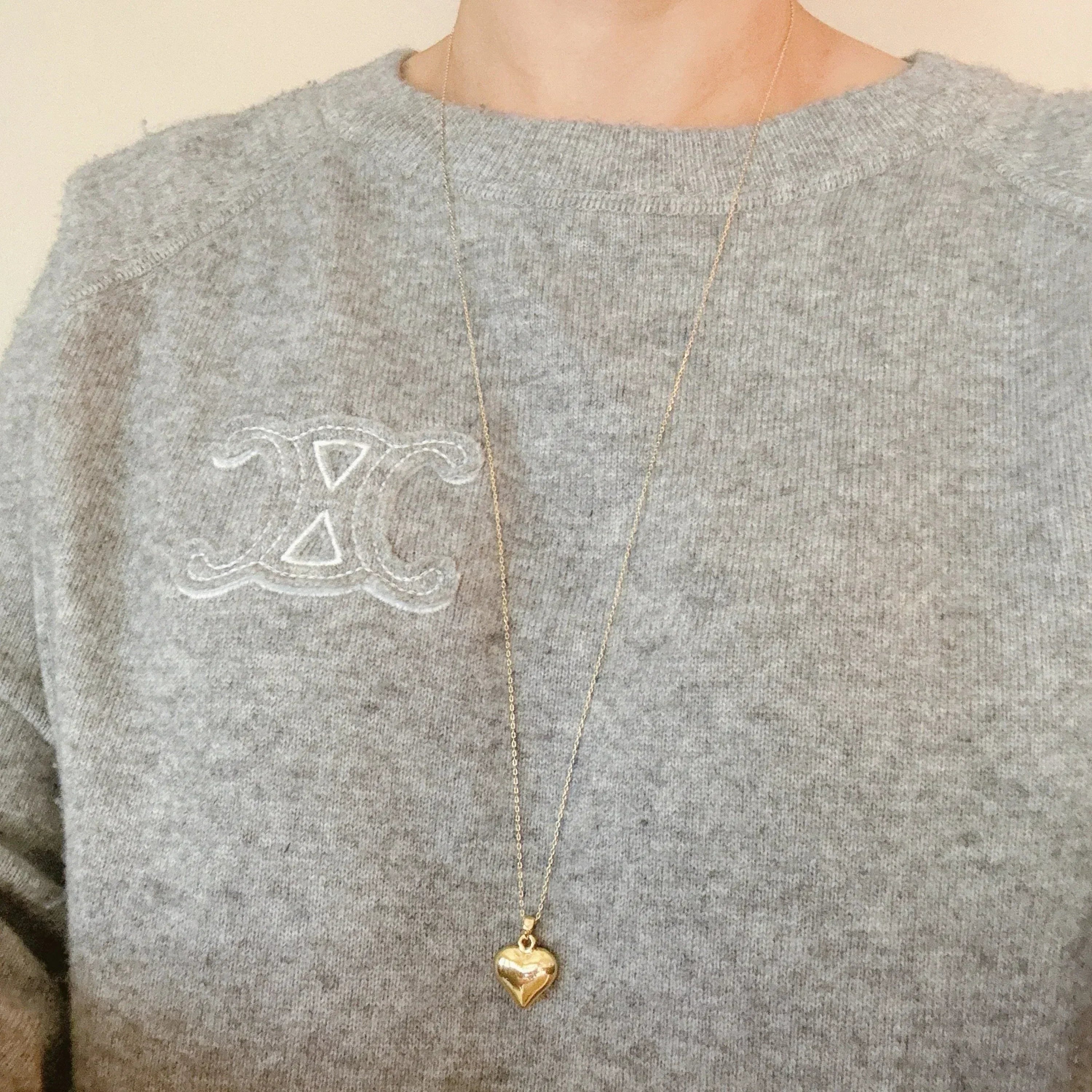 My Puffy Heart Long Chain Necklace