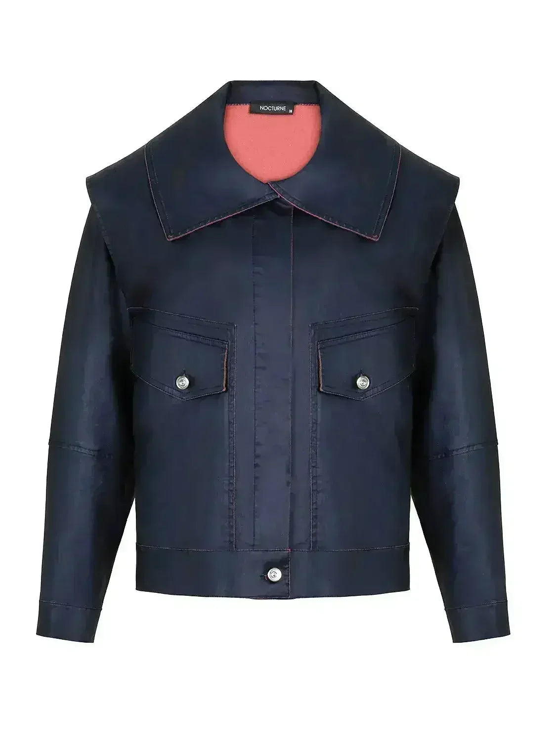 Wide Collar Coated Jacket
