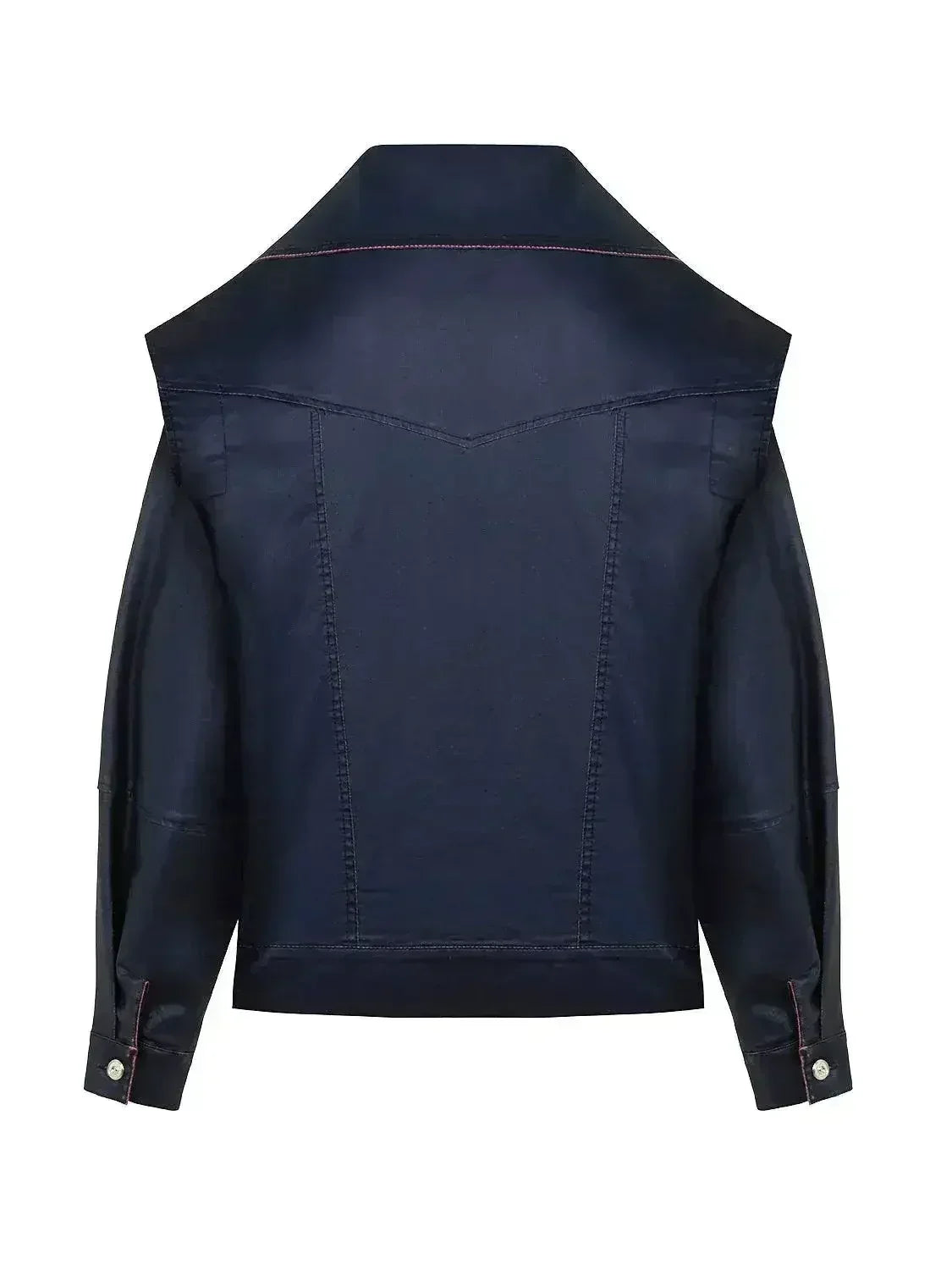 Wide Collar Coated Jacket