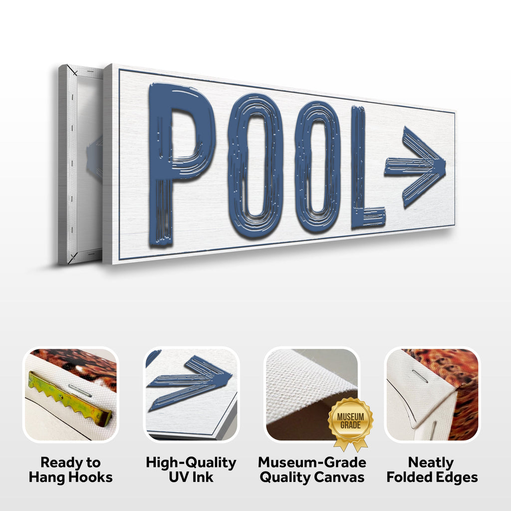 Pool Arrow Sign