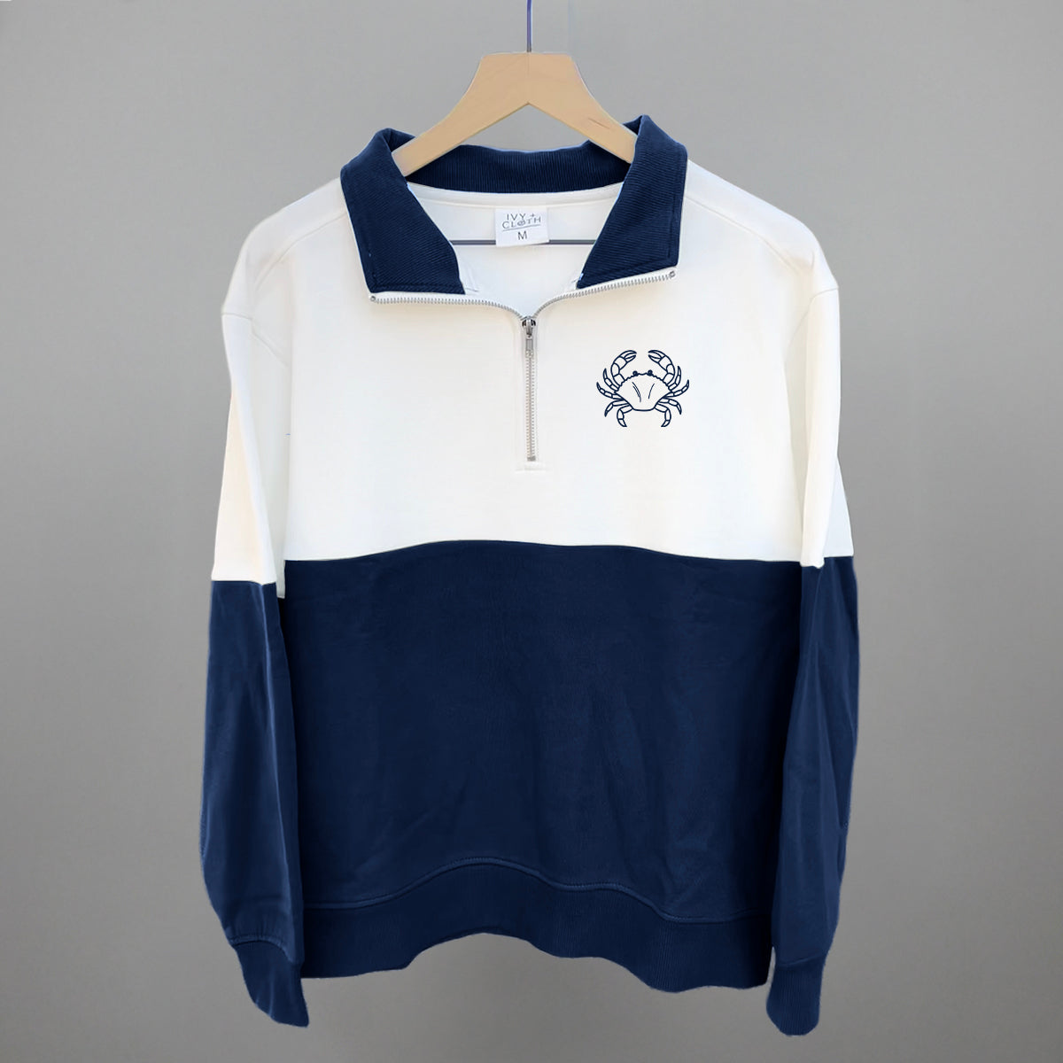 Crab Doodle (Navy Blue) (Left Chest)