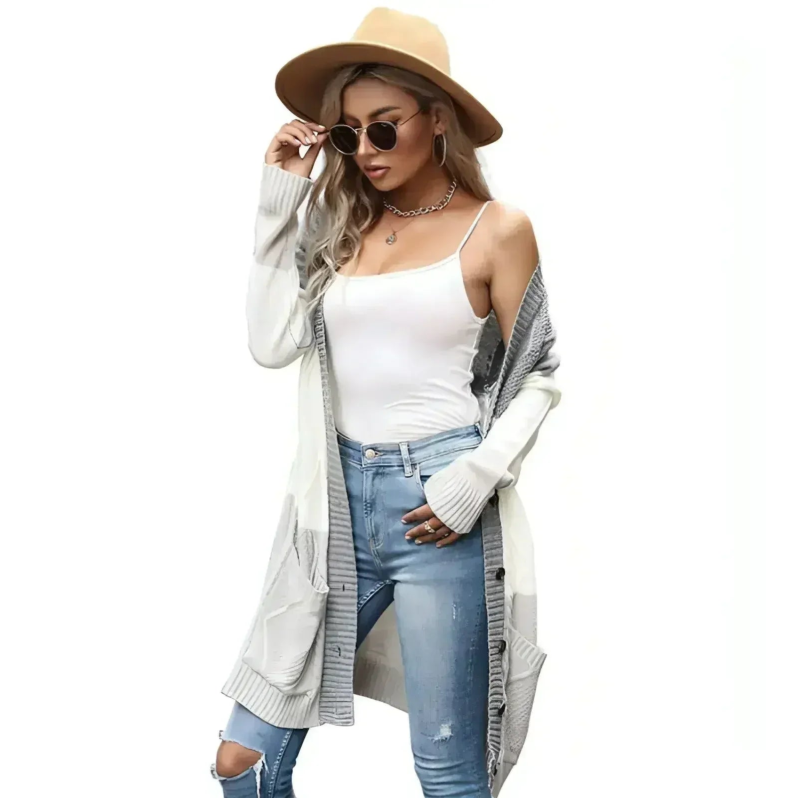 Women’s Cardigan Sweater Coat - Button Front Long Knit - Winter Chic